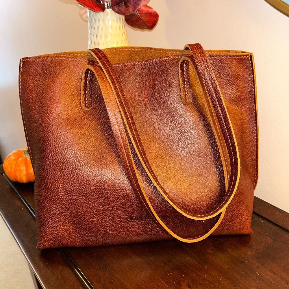 Portland Leather Goods medium August Tote in Nutmeg